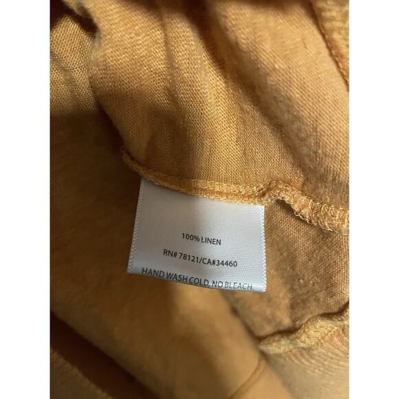 Eileen Fisher Womens Cardigan Size Medium Orange Linen Relaxed Minimalist Casual - Picture 4 of 7